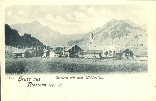 Riezlern Kleinwalsertal Vorarlberg Gesamtansicht mit Widderstein Kat. Mittelberg