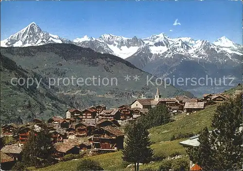 Graechen VS mit Bietschhorn Aletschhorn Kat. Graechen