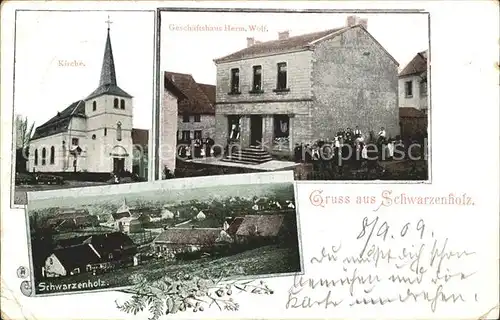 Schwarzenholz Kirche Geschaeftshaus Wolf Totalansicht