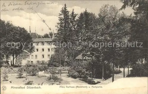 Ditzenbach Altes Kurhaus Rueckfront Parkpartie Kat. Bad Ditzenbach