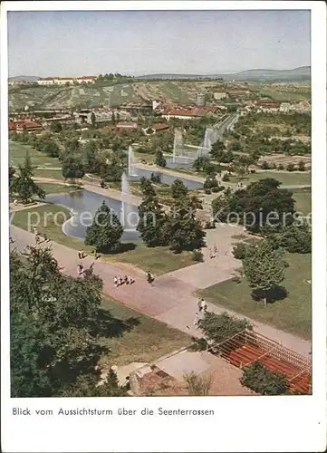 Stuttgart Blick Aussichtsturm Seenterrassen Kat. Stuttgart