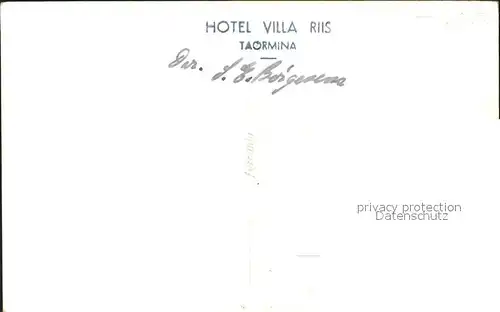 Taormina Sizilien Hotel Villa Riis Kat. 