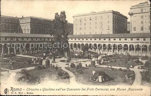 Rom Roma Chiostro e Giardino nell ex Convento dei Frati Certosini Museo Nazionale /  /Rom