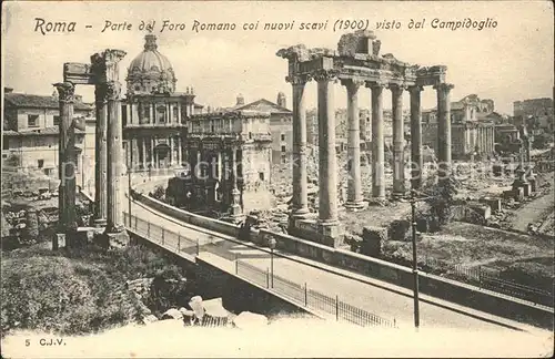 Rom Roma Parte del Foro Romano coi nuovi scavi visto dal Campidoglio /  /Rom