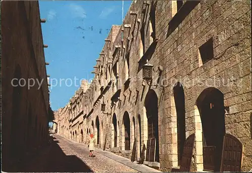 Rhodos Rhodes aegaeis Rue des Chevaliers Rittergasse Kat. 