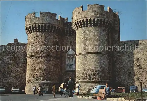 Rhodos Rhodes aegaeis Porte de Sainte Catherine Heilige Katherina Kat. 