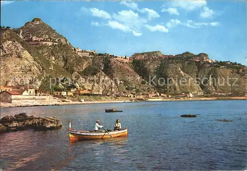 Taormina Sizilien vom Kap Naxos Boot Kat. 
