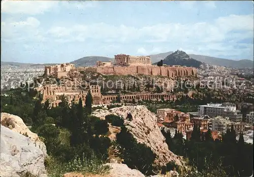 Athen Griechenland Blick Akropolis Kat. 