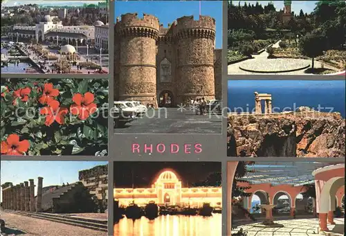 Rhodos Rhodes aegaeis Teilansichten Kat. 