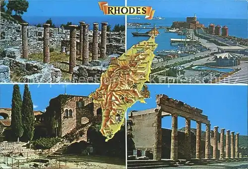 Rhodos Rhodes aegaeis Ruine Hafen Kat. 