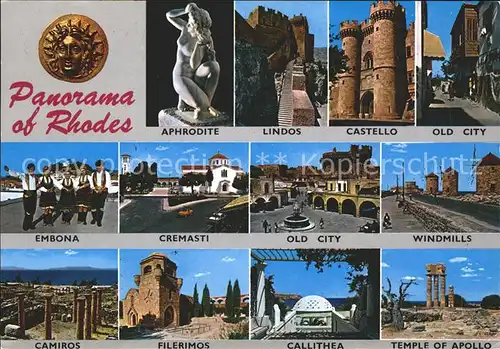 Rhodos Rhodes aegaeis Callithea Temple Apollo Camiros  Kat. 