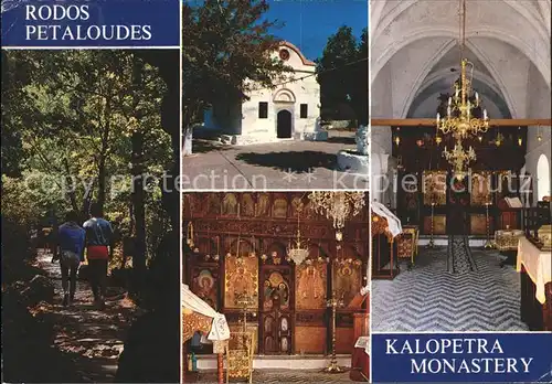 Rhodos Rhodes aegaeis Petaloudes Kalopetra Monastery Kat. 