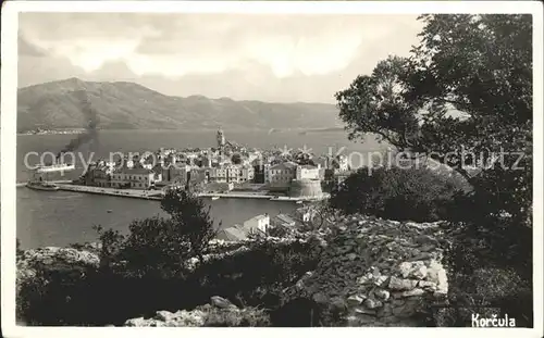 Korcula Panorama Blick auf Halbinsel