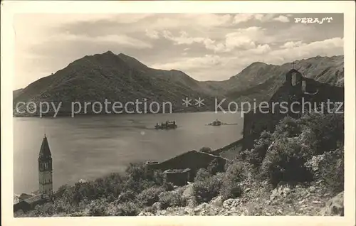 Perast Panorama Insel Berge Kat. Montenegro