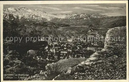 Cetinje Panorama mit Lovcen Gebirge