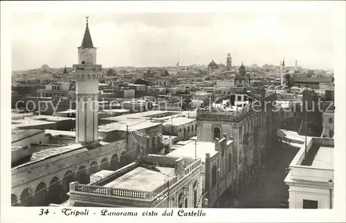 Tripoli Panorama visto dal Castello Kat. Libyen