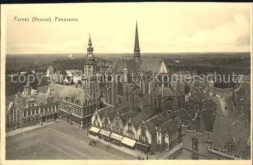 Furnes Flandre Panorama Eglise Kat. 