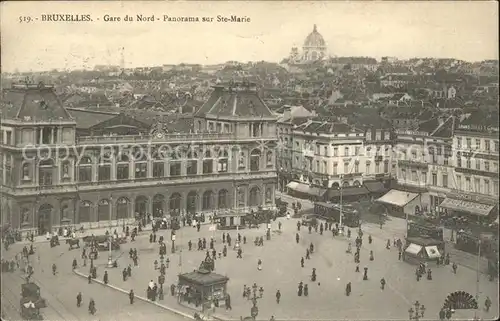 Bruxelles Bruessel Gare du Nord Panorama sur Sainte Marie Kat. 