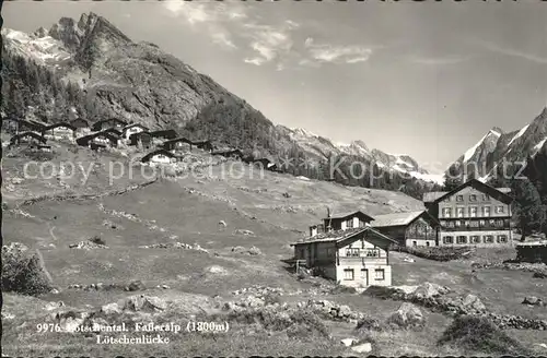 Loetschental Fafleralp Loetschenluecke Kat. Kippel