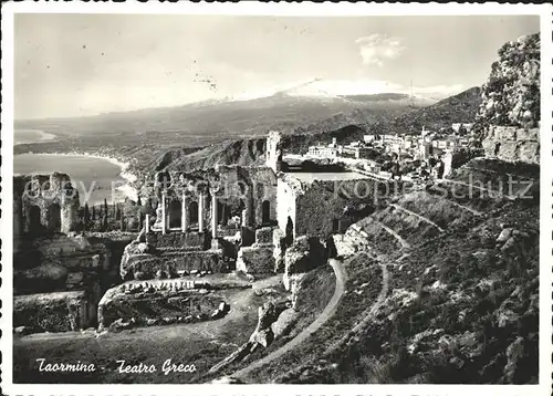 Taormina Sizilien Teatro Greco Ruinen Antike Kat. 