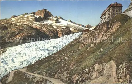 Furkastrasse Hotel Belvedere Rhonegletscher und Gerstenhorn / Furka /Rg. Gletsch