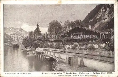 Brienzersee BE Bernerhaus Kat. Brienz