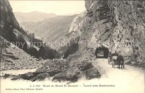 Grand Saint Bernard Route du Grand St Bernard Tunnel pres Sembrancher Kat. 