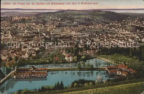 St Gallen SG St. Fiden Bodensee v.d. 3 Weihern aus Kat. St Gallen