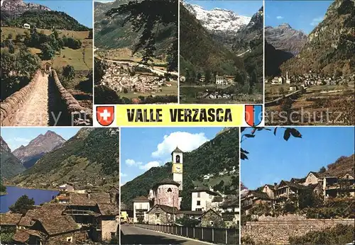 Valle Verzasca Kirche Teilansichten See Kat. Locarno