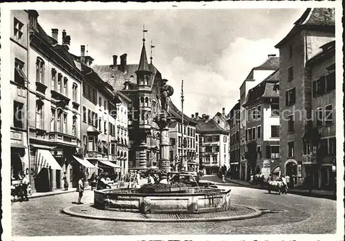 Schaffhausen Kanton Fronwagplatz Brunnen Kat. Schaffhausen