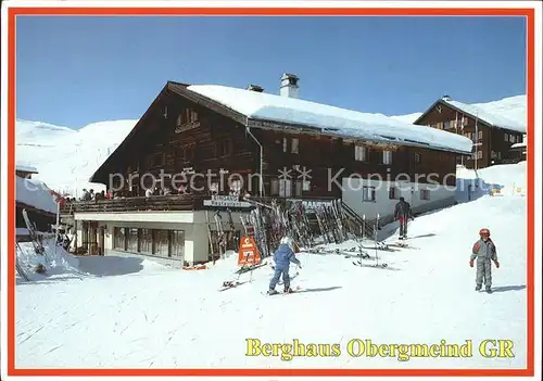 Obertschappina GR Berghaus Obergmeind Skigebiet /  /Rg. Andeer