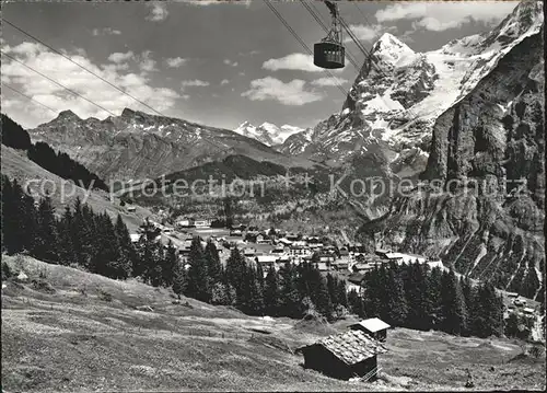 Muerren BE Schilthornbahn Wetterhorn und Eiger Kat. Muerren