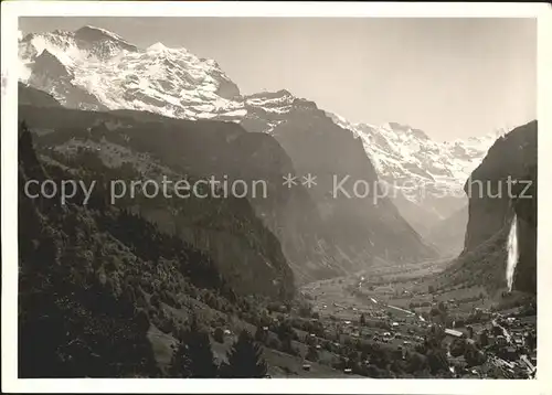 Lauterbrunnen BE mit Jungfrau Kat. Lauterbrunnen