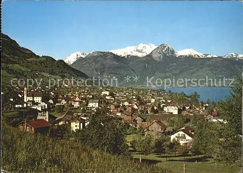 Sachseln OW am Sarnersee mit Giswilerstock Kat. Sachseln