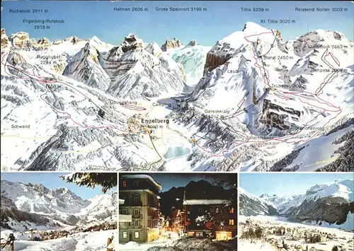Engelberg OW Panoramakarte Skigebiet Lifte Kat. Engelberg