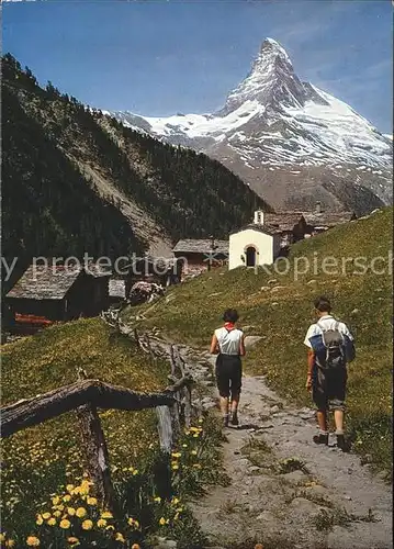 Zermatt VS Findeln mit Matterhorn Wanderweg Kat. Zermatt