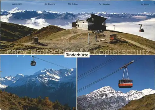 Leukerbad Restaurant Rinderhuette Seilbahn Kat. Loeche les Bains