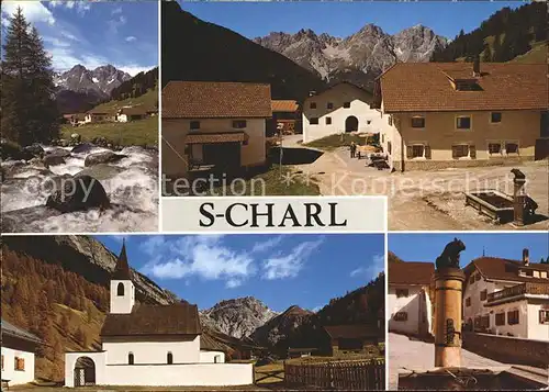 S-charl Kirche Brunnen Teilansichten / Scuol /Bz. Inn