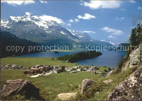 Oberengadin GR Sils-Baselgia Piz Margna Silsersee / St Moritz /Bz. Maloja