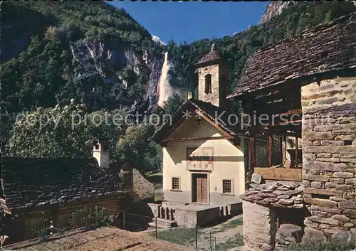 Foroglio Val Bavona Wasserfall Kirche / Lugano /Bz. Lugano City