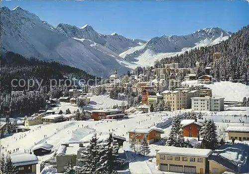 Arosa GR mit Eisbahn Skigebiet Kat. Arosa