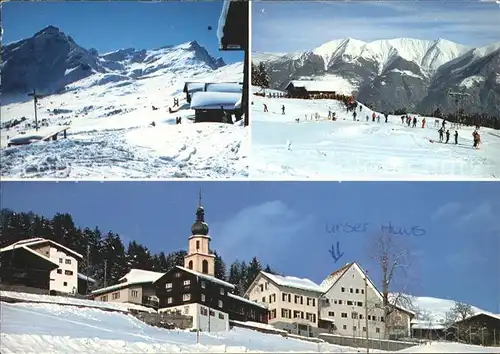 Heinzenberg GR Sarn Skigebiet Ferienheim Kuesnacht Kat. 