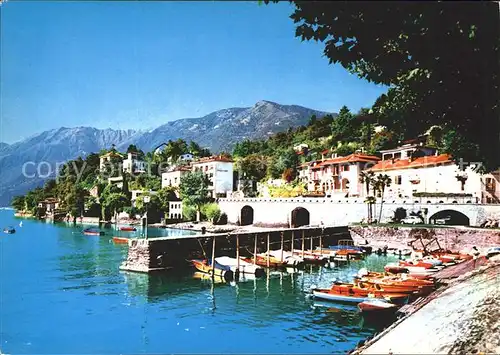 Ascona TI Partie am Lago Maggiore Boote / Ascona /Bz. Locarno