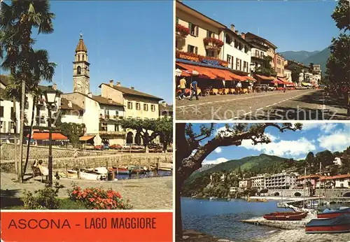 Ascona TI Bootshafen Lago Maggiore / Ascona /Bz. Locarno