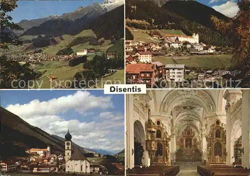 Disentis GR mit Klosterkirche Kat. Disentis