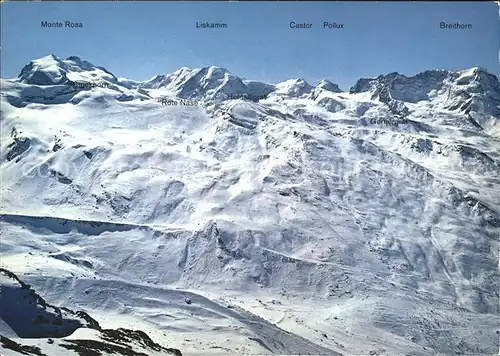 Zermatt VS Skigebiet Hohtaeligrat Stockhorn Platte Triftji Kat. Zermatt