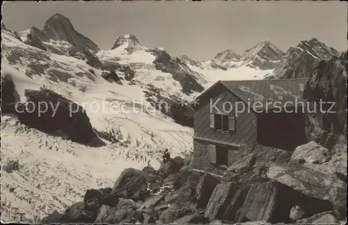 Jungfrau BE Rottalhuette mit Breit Tschingel und Gspaltenhorn Kat. Jungfrau