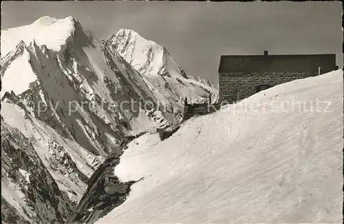 Loetschental Loetschenhuette Hollandia Breithorn und Bietschhorn Kat. Kippel