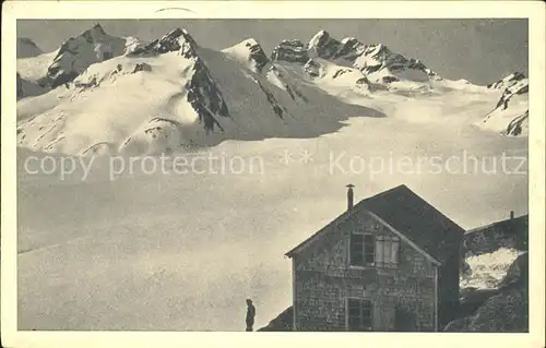Konkordiahuette mit Jungfraugruppe Kat. Grindelwald