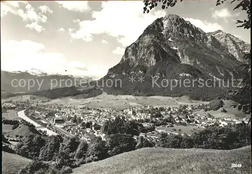 Glarus GL Totalansicht mit Freiberge Kat. Glarus